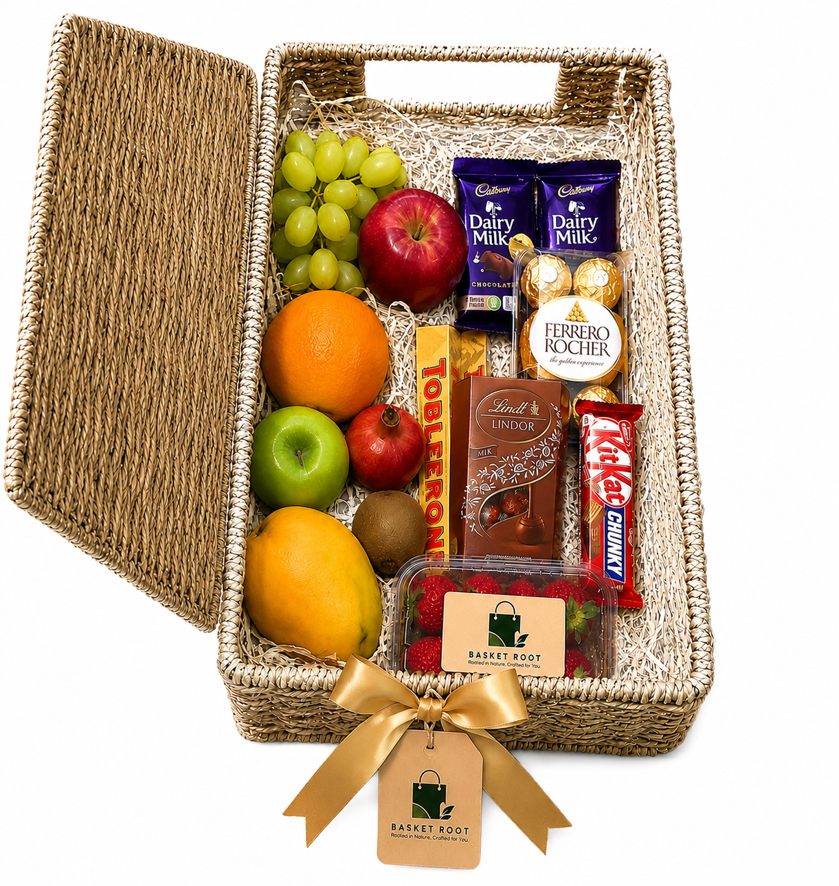 ChatGPT Image Jul 4, 2026, 09_50_48 PM Basket Root Handcrafted Rectangular Raffia & Metal Gift Trunk Box with Lid (Natural Brown) - Image 1